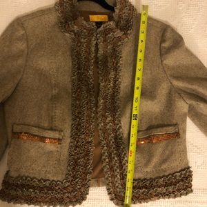 St. John SoCa blazer brown and tan